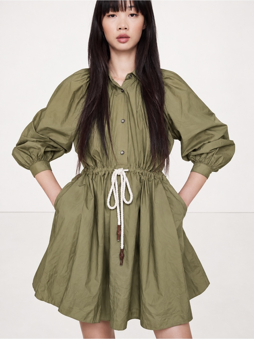 NWT Banana Republic Cotton Poplin Mini Shirtdress